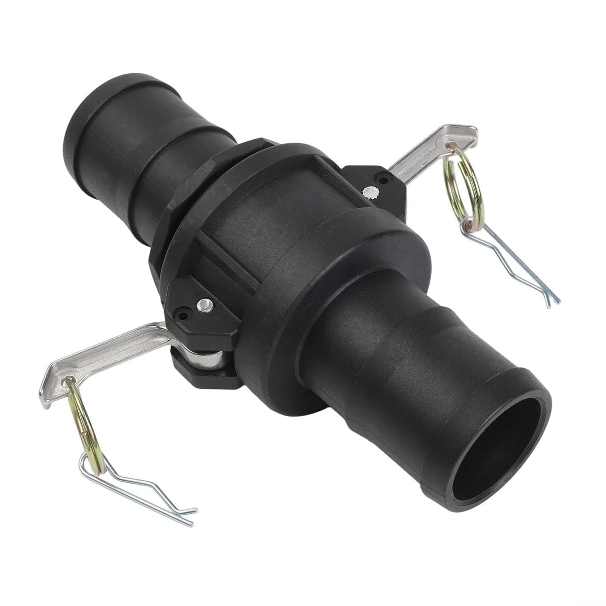 Juego de accesorios de manguera industrial de leva y ranura, 2 pares de adaptadores de conexión rápida de polipropileno tipo C y E con púas para sistemas de bomba de 1 a 2 pulgadas (2 pulgadas)