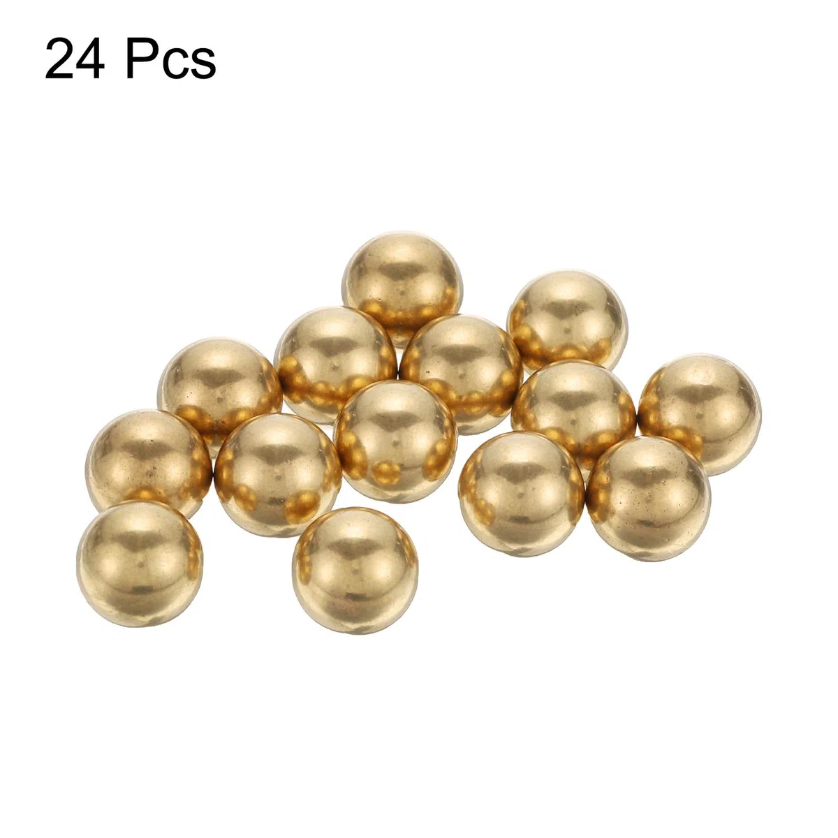 QUARKZMAN 24pcs Bolas de Rodamiento de Latón Macizo de Precisión de 12mm Bolas de Latón Industrial para Maquinaria, Automoción y Bricolaje