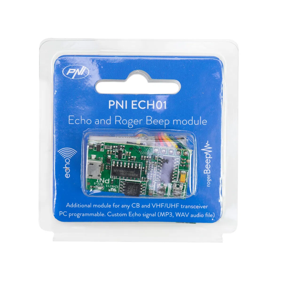 Módulo de pitido PNI ECH01 Echo y Roger editable a través de un Cable Micro USB Duración del Formato MP3 1,5 Segundos