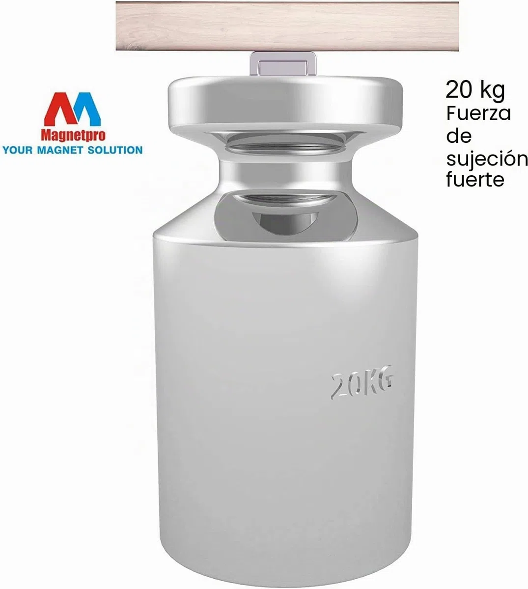 Magnetpro 16 piezas de imanes rectangulares 20 KG de fuerza 40 x 13,5 x 5 mm con orificio y cápsula de acero, imán de maceta para uso doméstico e industrial con tornillos