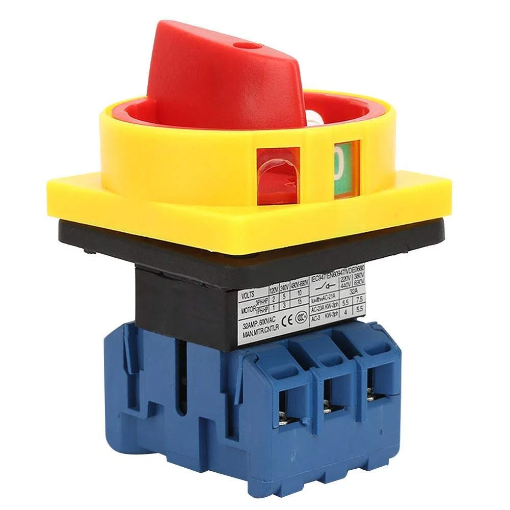 Interruptor Trifasico Rotativo,Interruptor de cambio de leva giratoria, interruptor de disyuntor de carga de 25 A / 32 A Interruptor de encendido y apagado de leva giratoria de 3 polos y 2 posiciones