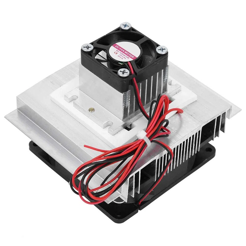 Módulo Enfriador de Refrigeración Termoeléctrico Peltier 60W XD-35 de Refrigeración por aire Disipador Térmico Kit de Bricolaje para de Espacios Pequeños(With Cold End Fan)