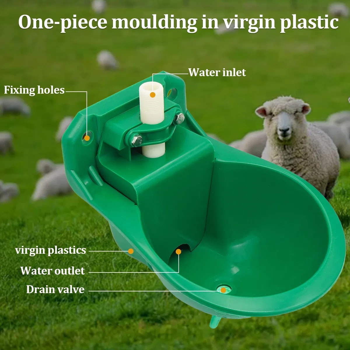 Bebedero Automático para Ovejas, Bebedero AutomáTico Verde para Ovejas, Cabras, Cerdos y Perros, Pack de 2