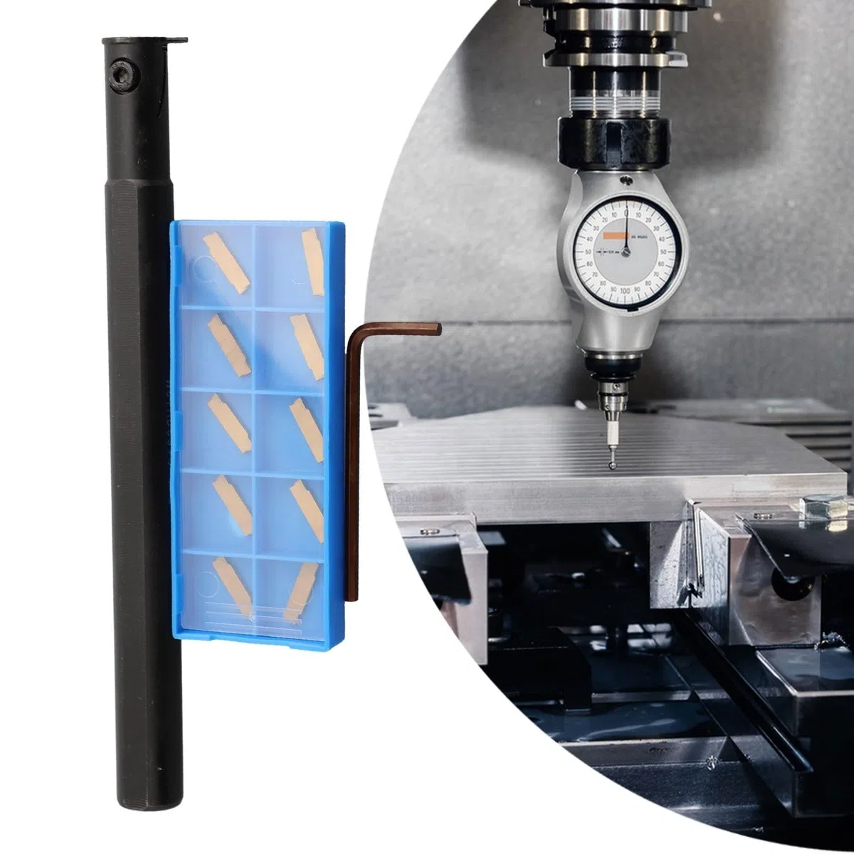 Soporte de herramientas de corte de torno CNC Herramienta de ranurado interno MGIVR 2016-1.5 Kit que incluye 10 insertos y llave de carburo MGMN150