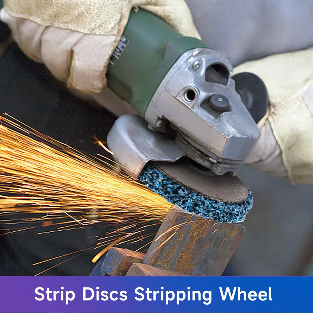6 Piezas 4.5"x7/8" Discos de Limpieza Gruesos,115mm Diámetro CSD Disco Pulido Disco Limpieza con Soporte, para Tratamiento de Superficies o Eliminación de Barniz（Morado/Azul/Negro）