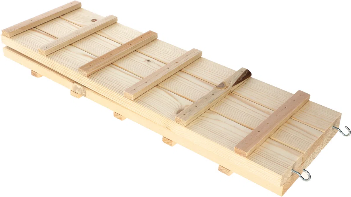 Escalera de Pollo de Madera, 115 x 18 x 3 cm