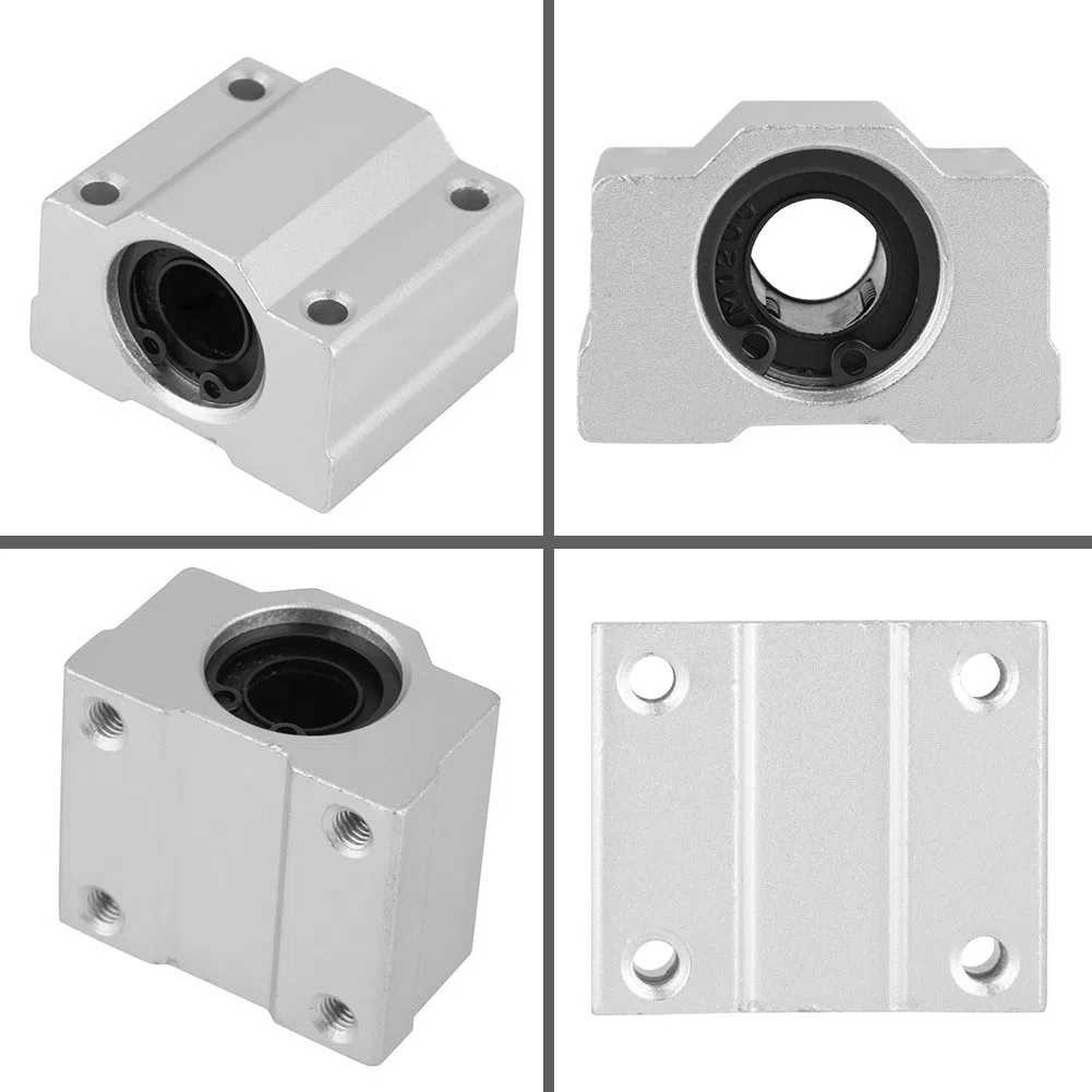 Bloque deslizante de rodamiento lineal, 4pcs/set SCS12UU Bloque deslizante de rodamiento de bolas de movimiento lineal de aluminio Diámetro interno 12 mm Ampliamente utilizado en herramientas eléctric
