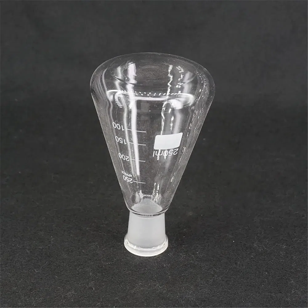 Cristalería de Laboratorio Matraz Erlenmeyer de vidrio de borosilicato de laboratorio conjunto graduado de 50 ml, 100 ml, 150 ml, 250 ml, 14/23, 19/26, 24/29 y 29/32(250ml Joint 19-26)