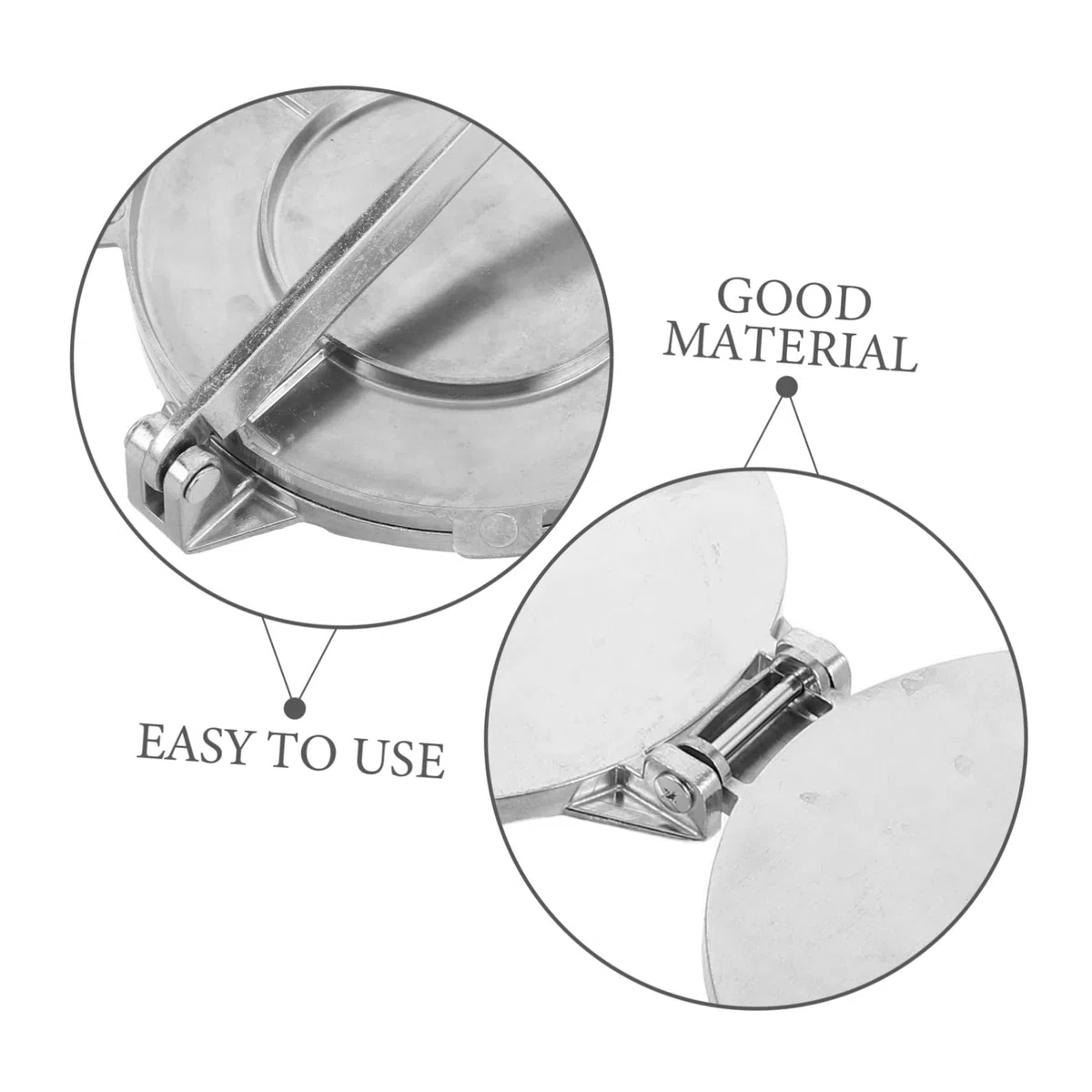Mikikit Prensa Manual Diseño Fácil para Principiantes para Hacer Bolas de Masa y Molde para Empanadas de Aleación de Aluminio y Grosor Consistente