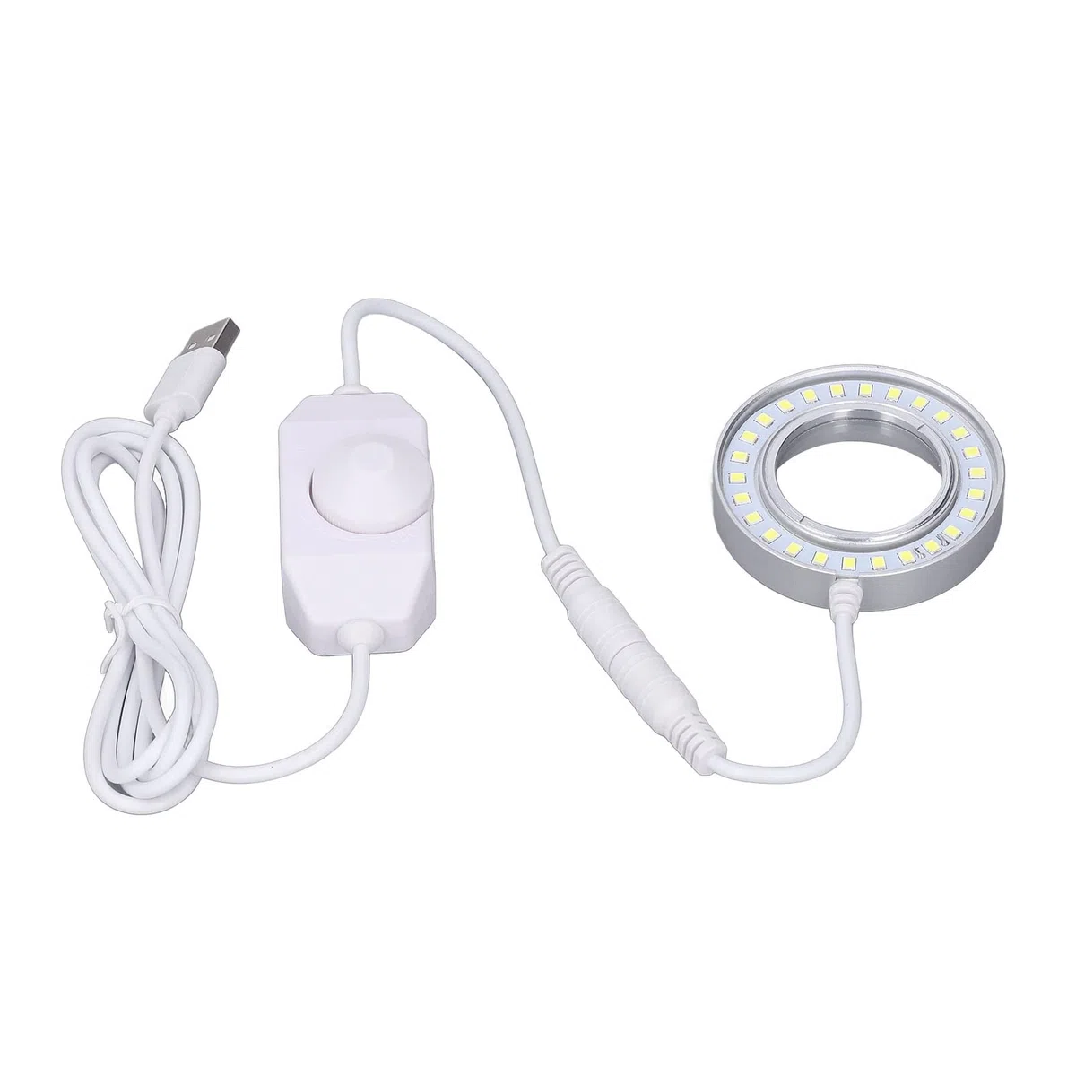 Anillo de Luz de Microscopio Iluminador de Luz de Anillo LED Ajustable para Microscopio Estéreo
