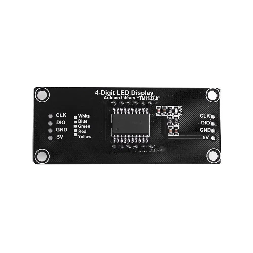 5pcs TM1637 0.56 pulgadas pantalla blanca tubo digital, módulo de control de pantalla de tubo LED de 4 dígitos 7 segmentos