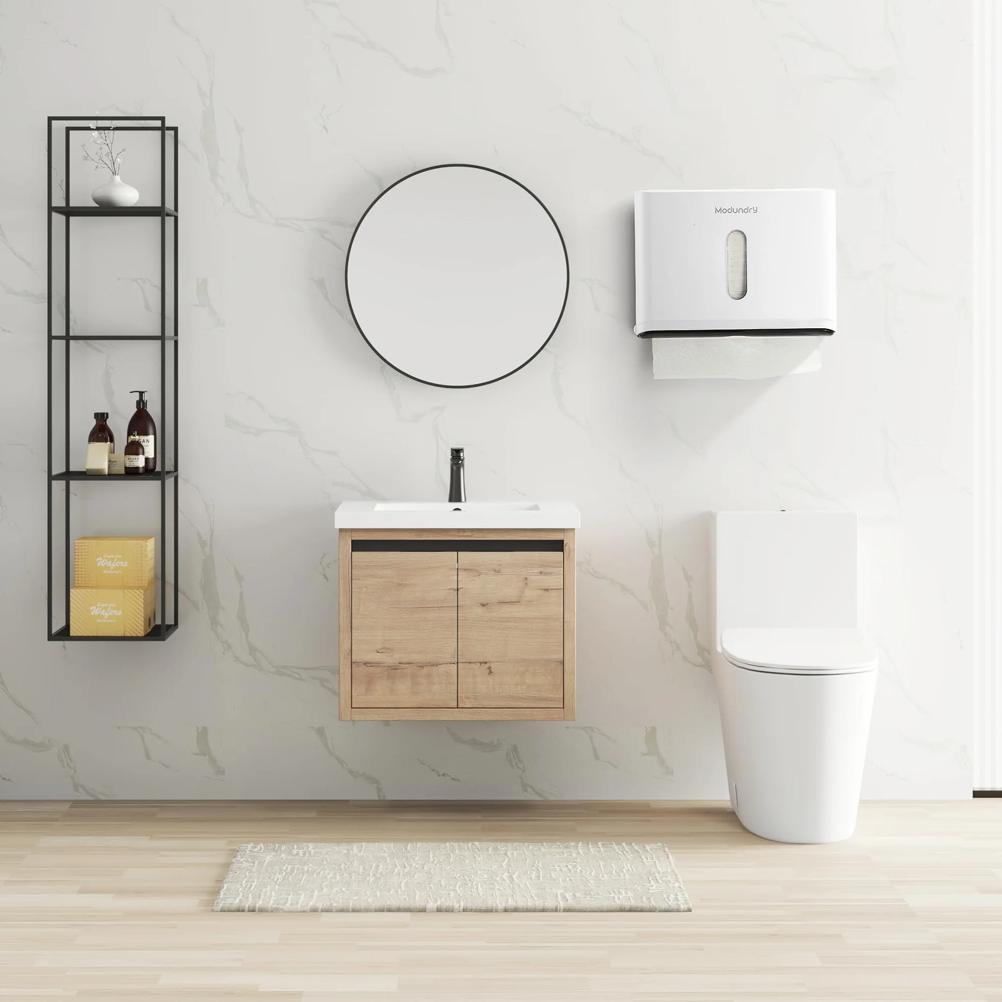 Dispensador de Toallas, Dispensador Papel Secamanos Montado en Pared, Dispensador de Toallas de Mano Plegado Comercial, Admite 200 Toallas -Blanco