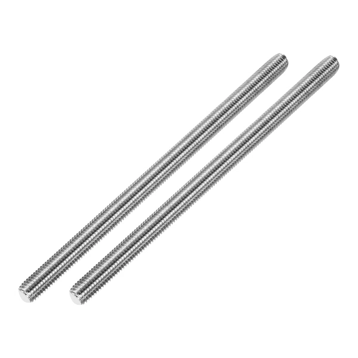 QUARKZMAN M14 x 250mm Varilla Roscada Completa, 2mm Paso Perno Roscado de Tornillo de Acero Inoxidable Barra de Rosca a la Derecha para Industrial Máquinas Herramienta de Precisión, 2pcs