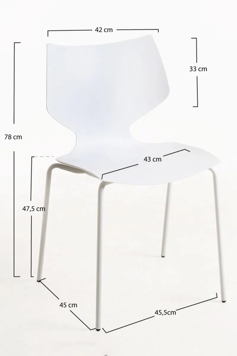 Regalos Miguel - Sillas Comedor - Silla Plecy - Blanco