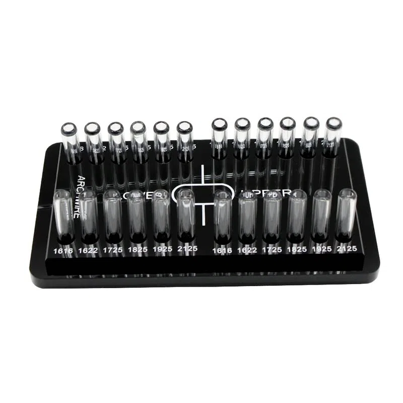 1 caja de alambre de arco rectangular dental redonda de acrílico, dispensador de ortodoncia para arco, soporte de cables dentales (estilo A)