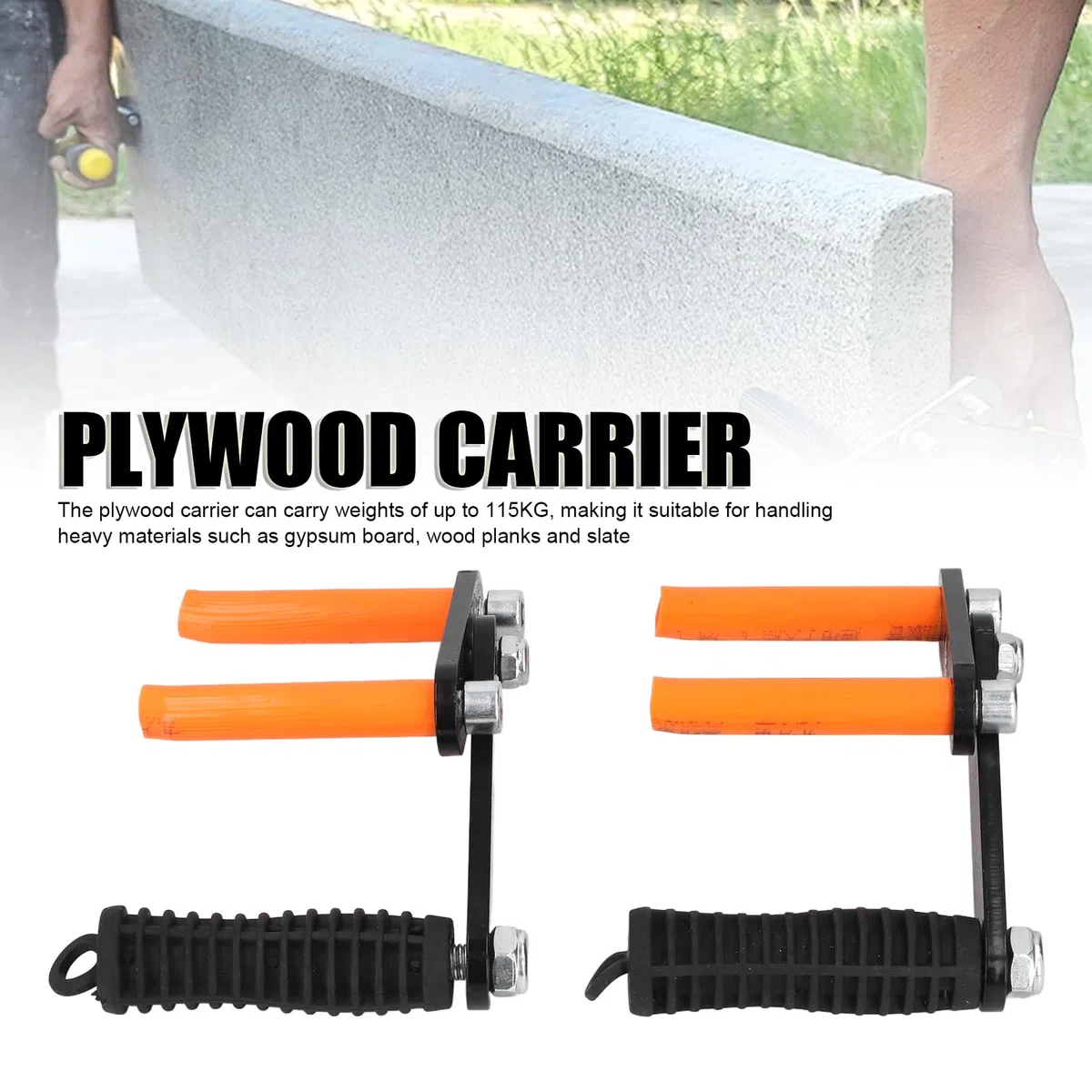 FTVOGUE Carrier de Paneles de Madera de Madera de 2 Piezas Levantador de Lámina de Metal de Servicio Pesado con Holgazanería de Paneles de Yeso Ergonómicos Ajustables para Puertas de