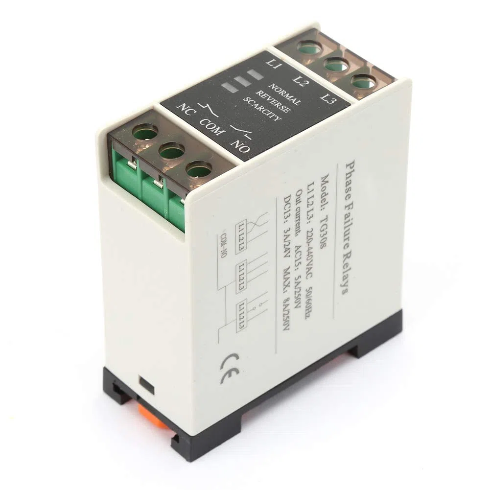Relé de Monitoreo de Voltaje Mini TG30S Trifásico Protección contra Rayos Protector de Secuencia de Fase Proyectos de Electrónica de Construcción para Aplicaciones Industriales