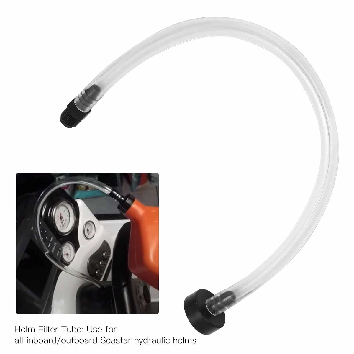 Tubo De Dirección Hidráulica, PVC Latón Kit De Purga Para Barcos De Dirección Hidráulica Tubo Manguera Tubo De Llenado Accesorios Marinos Para Timón Hidráulico