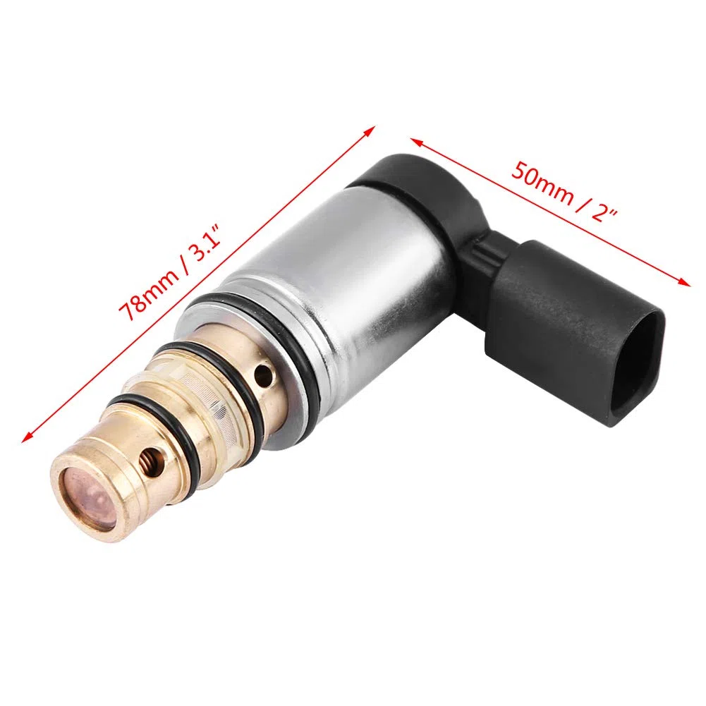 Tbest Válvula de Control de Aire Acondicionado de CA, Reemplazo de Válvula Solenoide de Control de Compresor de CA para Sanden PXE16 PXE14 1K0260859F