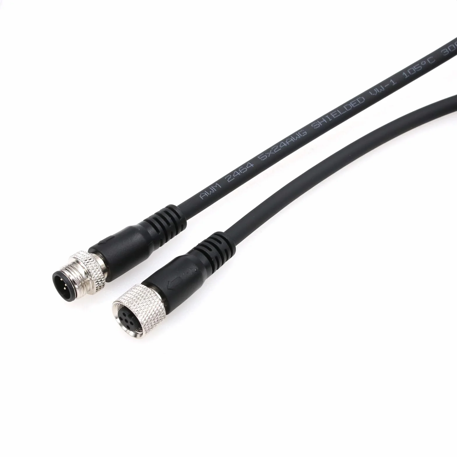 HangTon Cable M12 codificado 5 pinos macho a hembra para automatización de controles industriales, red DeviceNet y CANopen, enlace IO, Profibus 2m
