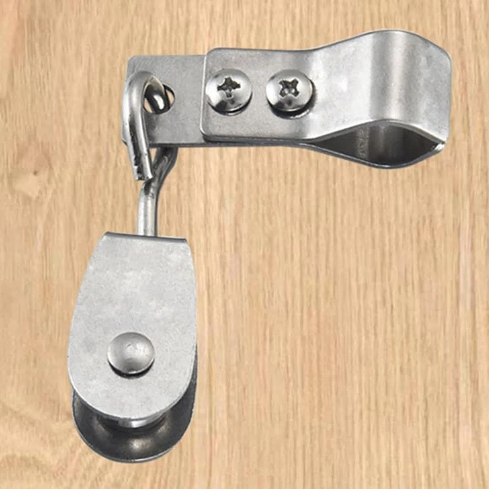 Juego de 10 poleas y abrazaderas de acero inoxidable 304 para instalación de toldo, kit de hardware resistente con opciones de rueda de nailon/acero