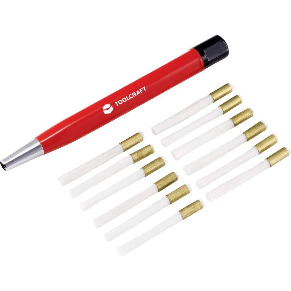 TOOLCRAFT TO-5864070 - Juego de 12 cepillos de limpieza para borrador de fibra de vidrio, fibra de vidrio, diámetro de 4 mm, diámetro de 11 mm
