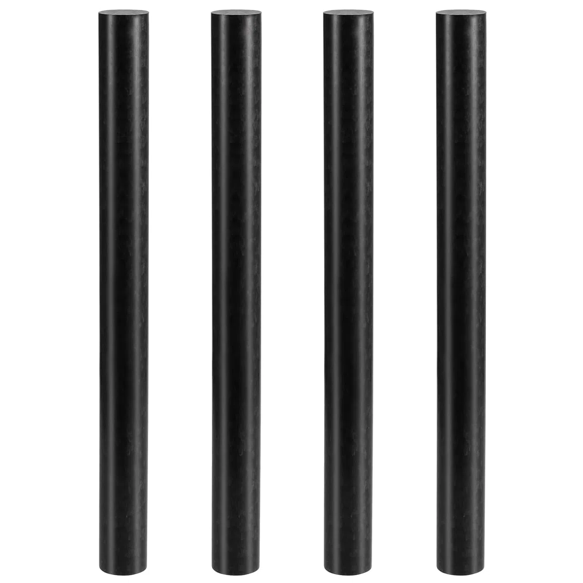 Pack de 4 Barras de Nylon PA6 Negro 50cm Ø15–30mm | Varilla Plástica Redonda para Mecanizado CNC, Bricolaje y Piezas Técnicas,20mm