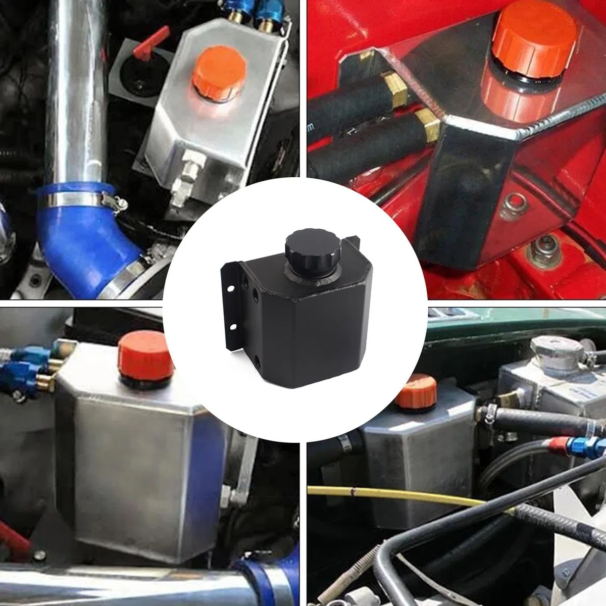 Botella del tanque de agua de recuperación del depósito - Tanque de desbordamiento de refrigerante, Tanque de desbordamiento de refrigerante antifugas | Tanque de expansión con tapa de sellado Tanque