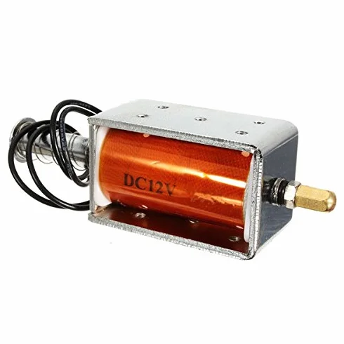EsportsMJJ DC 12V 35Mm Largo Movimiento Empuje Solenoide Pequeño Imán Eléctrico Electromagnético