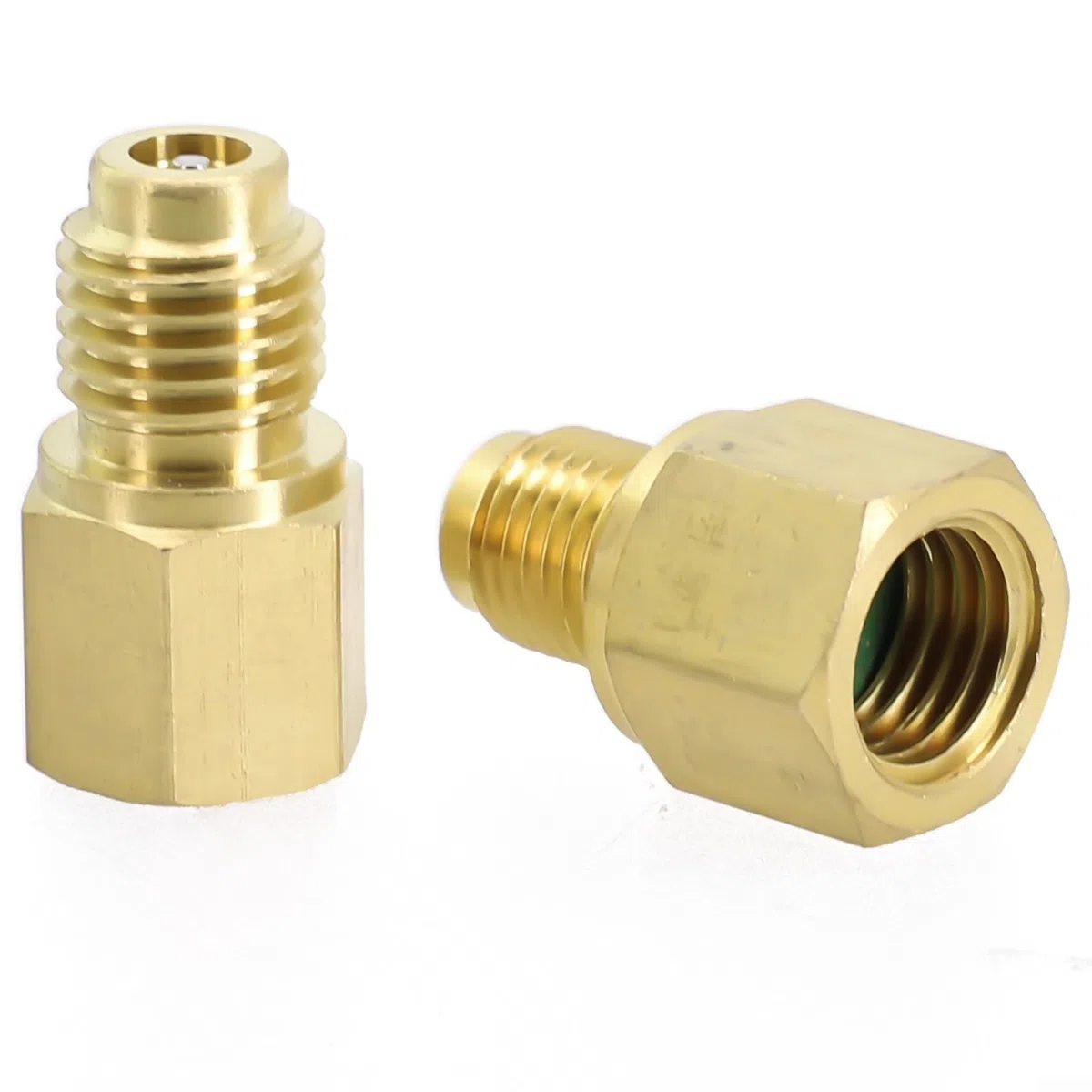Juego de adaptadores SAE hembra de 1/4 pulgadas y válvulas macho ACME de 1/2 pulgada para conexiones fiables