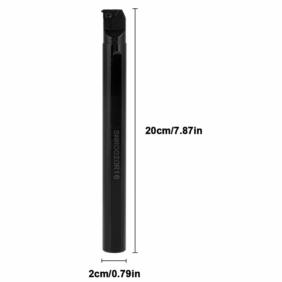 SNR0020R16 Portaherramientas de Torneado con Rosca Interna, 20 MM × 200 mm + inserto 16IR AG60 + llave