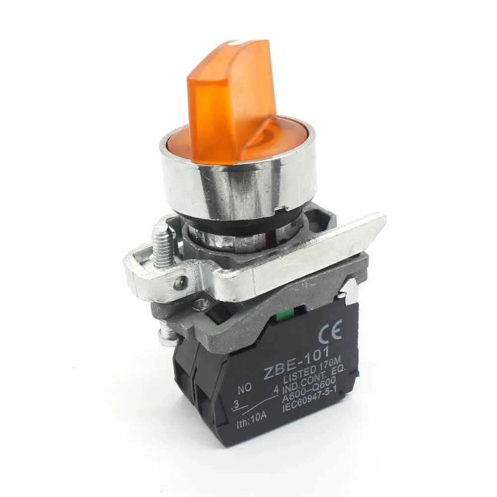 Interruptor de control XB4-BK25M1 220 V, pulsador LED de 2 posiciones/selector de manija estándar con luz Controls Switches
