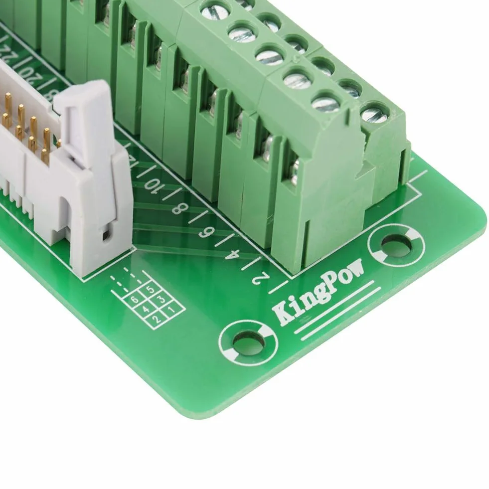 IDC40P Conector de bloque de terminales de placa de conexión de 40 pines macho Conector Interfaz PLC con soporte Adecuado para PLC,Servo y montaje en riel DIN.