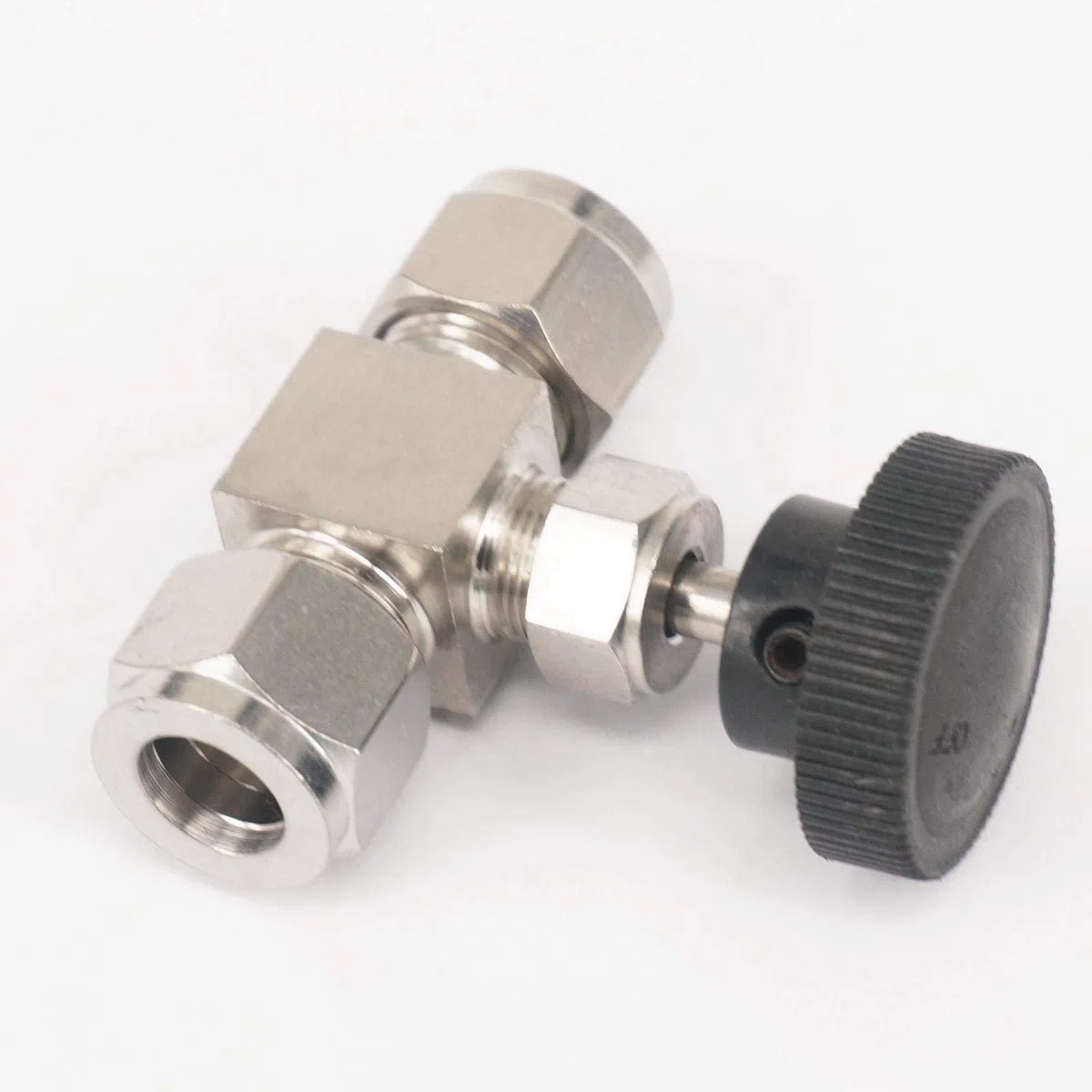 Válvula de Aguja de Acero Inoxidable 304 de 1/2 Pulgada de diámetro Exterior, Ajuste de compresión de válvula de Aguja de Control de Flujo de Cierre de 6,4 MPa