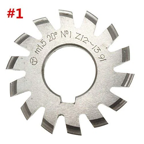 EsportsMJJ Módulo 1,5 Pa20 Alesaje 22 Mm #1-8 Fresa De Engranaje Espiral Hss-7#