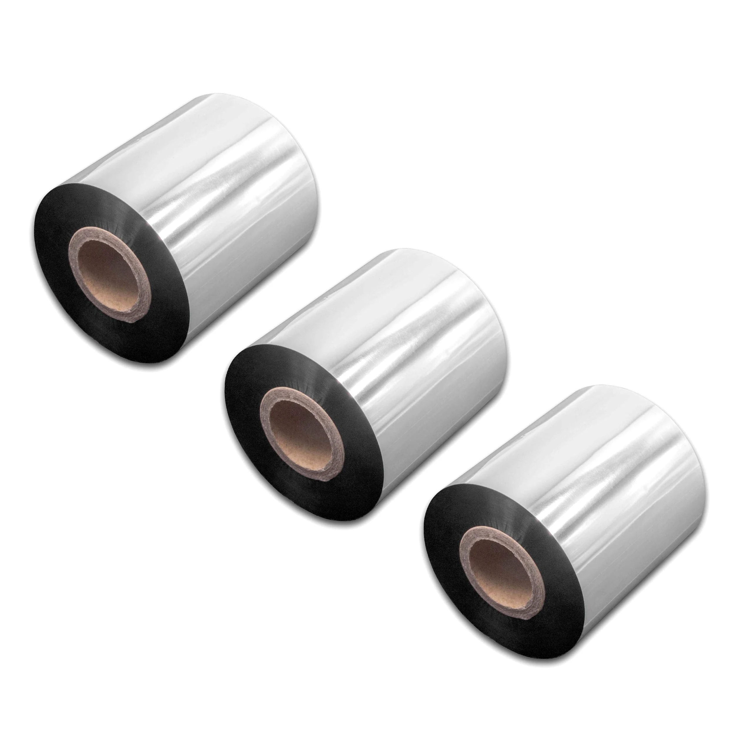vhbw 3x cinta transferencia térmica compatible con Zebra ZM600, ZD620T, ZD420T, ZM400 impresora etiquetas indeleble 70mmx300m cera/resina