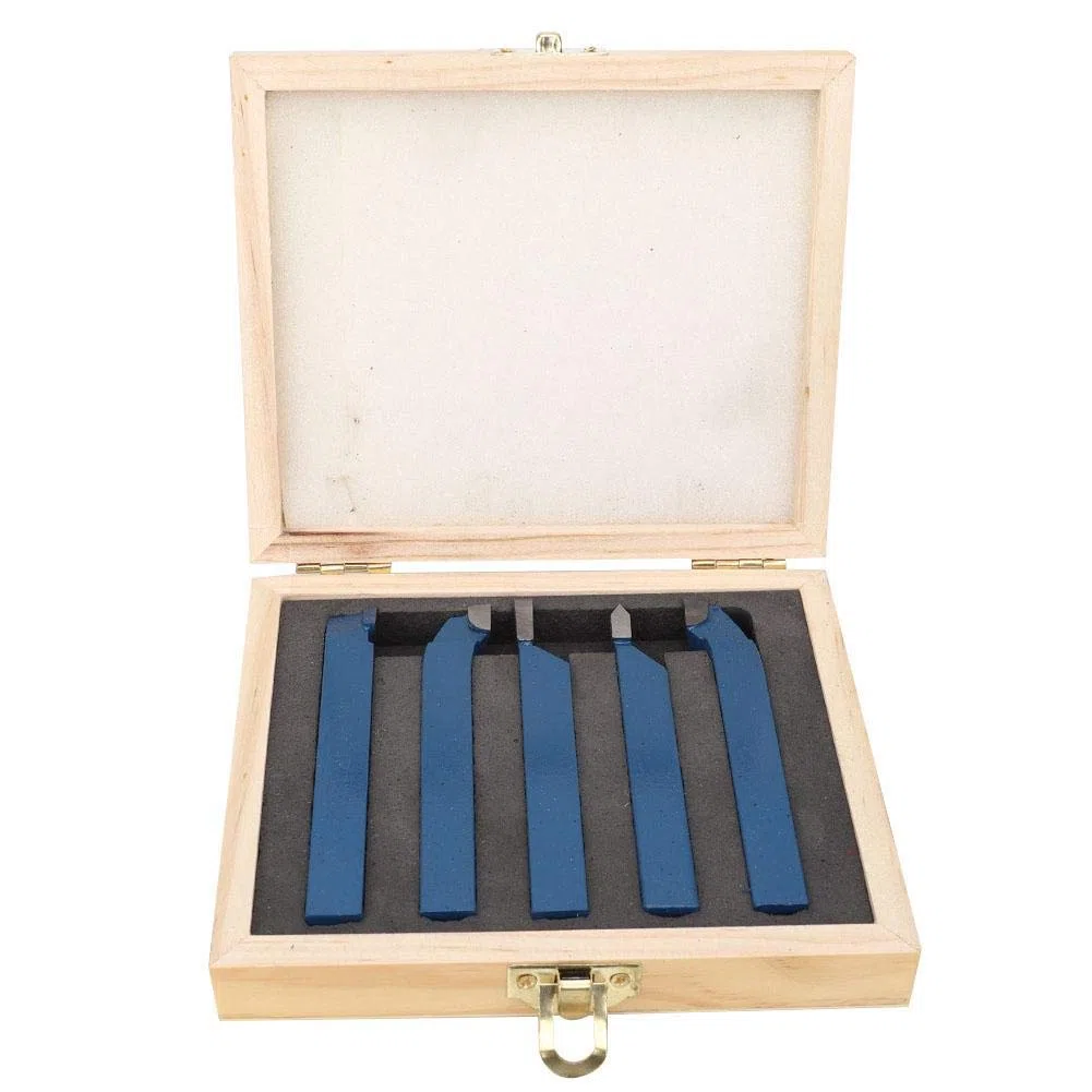 Juego herramientas torno 5piezas, cabezal soldadura carburo herramienta torneado máquina ensamblaje piezas corte insertos torneado para procesamiento tornos industri(10x10mm)