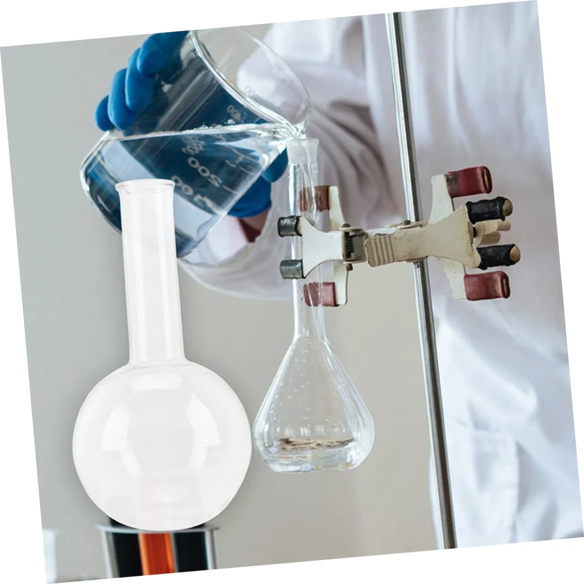 Matraces De Fondo Redondo De Vidrio Transparente 250 Ml, 2 Unidades, Matraz De Ebullición Para Experimentación Científica, Adecuado Para Laboratorio Escolar y Estudio Práctico