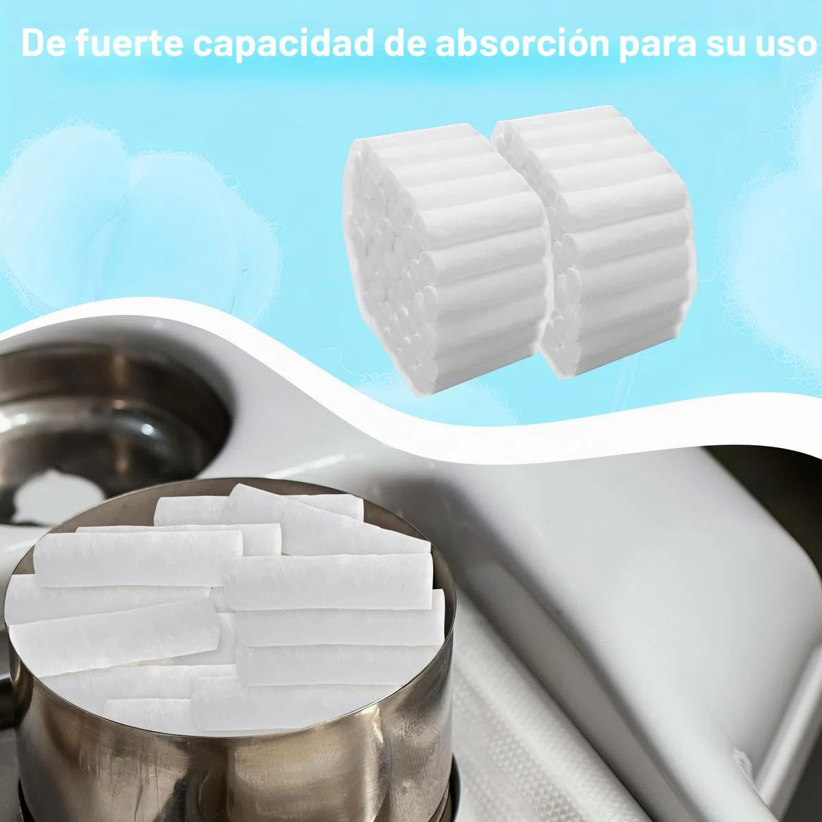 FUIPVGI 250 Piezas Rollos de algodón Dental Detener las Hemorragias Nasales TapóN para Sangrado de Nariz Rollos de Gasa Dental Tapón de Sangrado Nasal Rollos de Alta Absorción para Sangrado de Nariz.