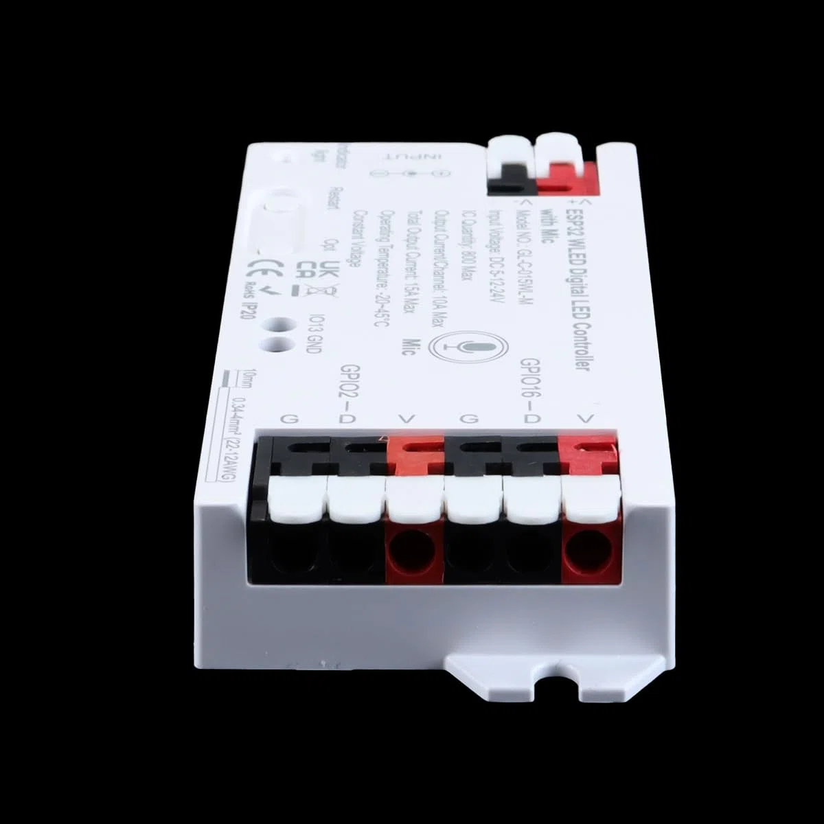 Controlador De Tira WLED ESP32 Con Micrófono, Puerto De Descarga UART, Más De 100 Efectos De Iluminación DIY, RGB + IC Inteligente WLED