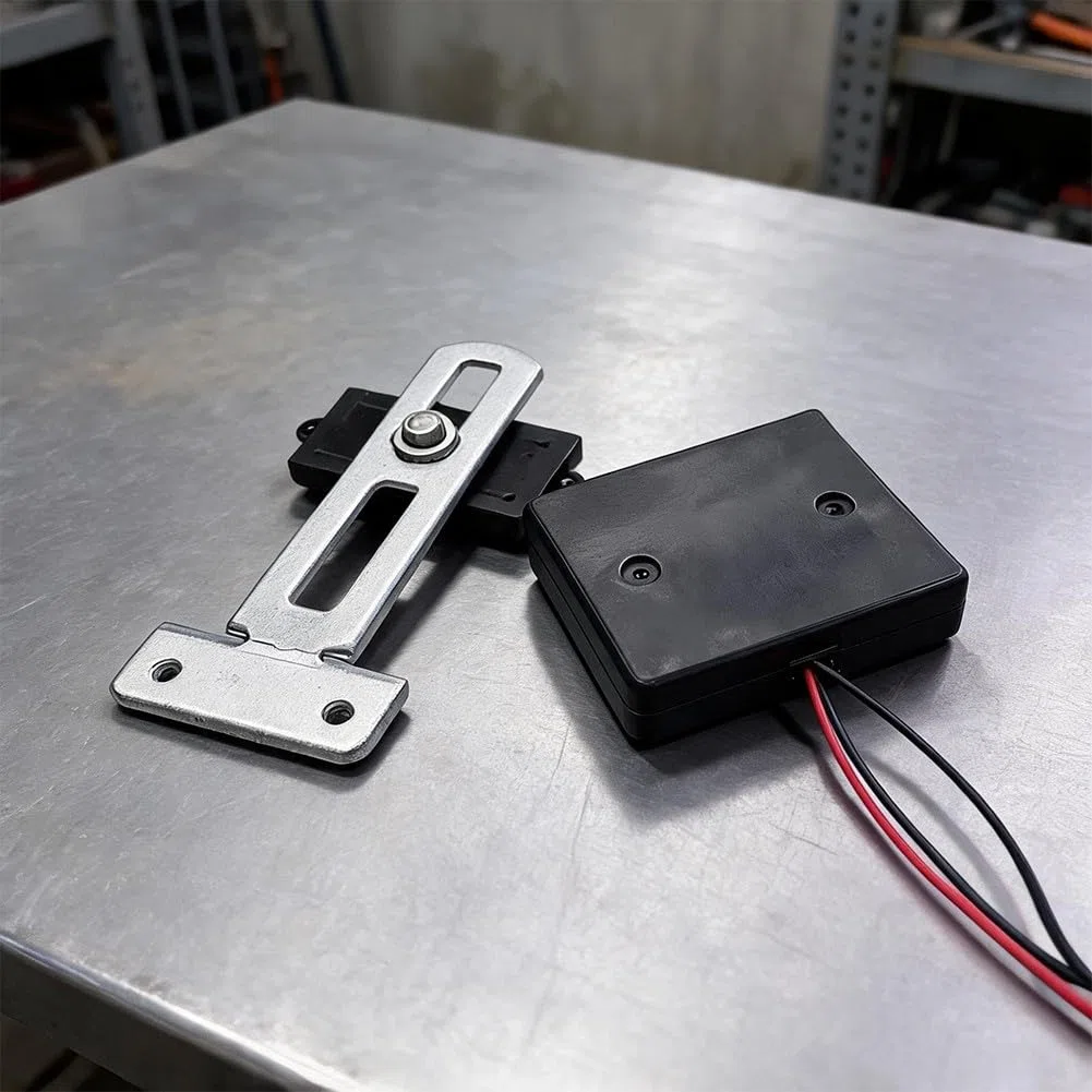 Interruptor de límite magnético normalmente abierto, metal, imán de límite de puerta limitador de puerta eléctrico, compatibilidad del sistema de control de puerta corredera, diseño resistente al