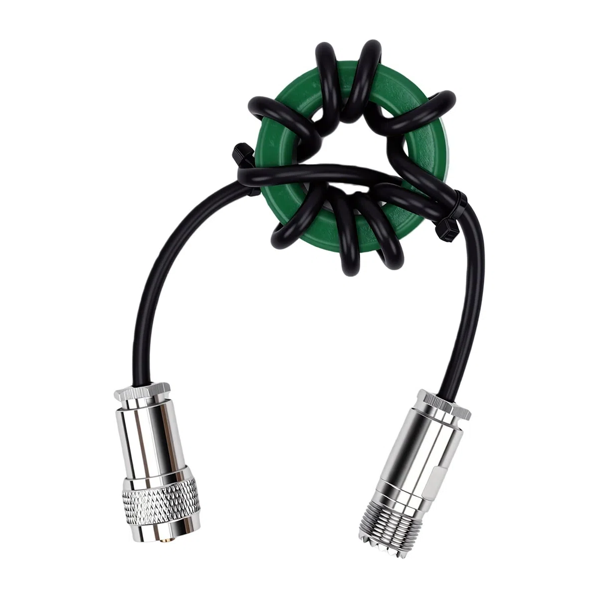 Eujgoov Choque de Onda Corta HF 1,8 a 50 MHz Balun Anti Interferencias Alta Potencia FT8 Núcleo de Ferrita de Zinc Dedicado Choque de Modo Común de 50 Mm para Radioaficionado
