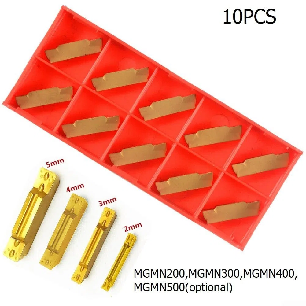 MGMN200 MGMN300 MGMN400 MGMN500 NC3020 Insertos de ranurado de carburo para aplicaciones de torno con revestimiento CVD para procesamiento de hierro fundido y acero, 10 piezas (MGMN500)