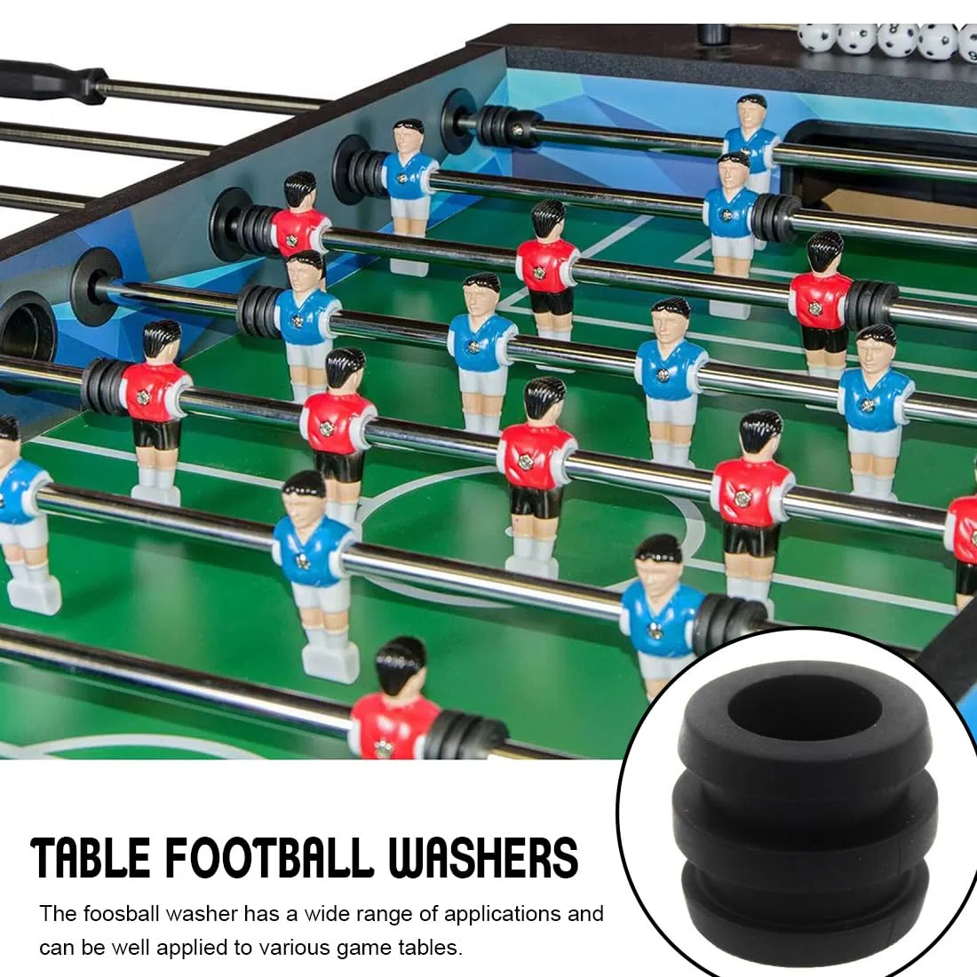 Rodamientos de mesa de futbolín, 10 juegos de bujes de mesa de futbolín Piezas de repuesto para mesa de futbolín Rodamientos de plástico livianos para juego de futbolín Bolas de futbolín