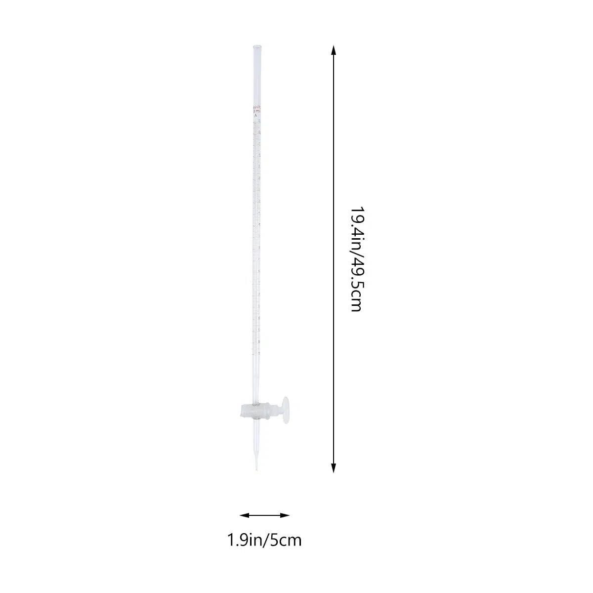 iplusmile Bureta De Laboratorio De Vidrio Borosilicato 25Ml Resistente a Corrosión Y Calor Instrumento Preciso Para Experimentos Químicos En Escuela Secundaria