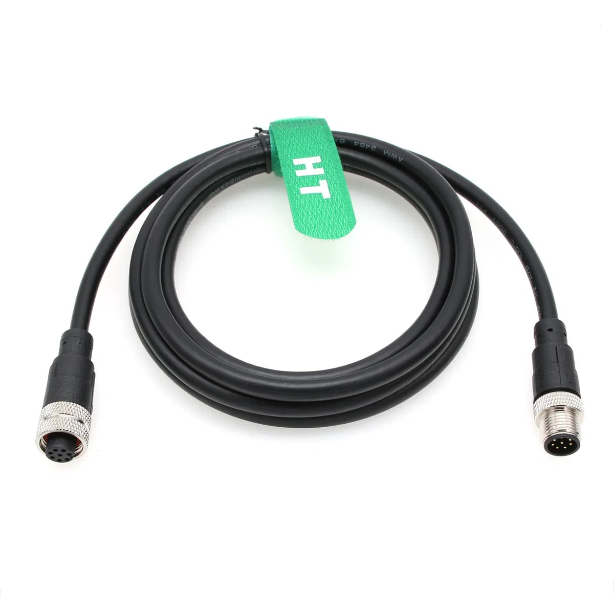 HangTon Cable M12 A codificado de 8 pines hembra a macho de 8 pines para cámara de sensor Cognex actuador industrial Profibus Automation 3M