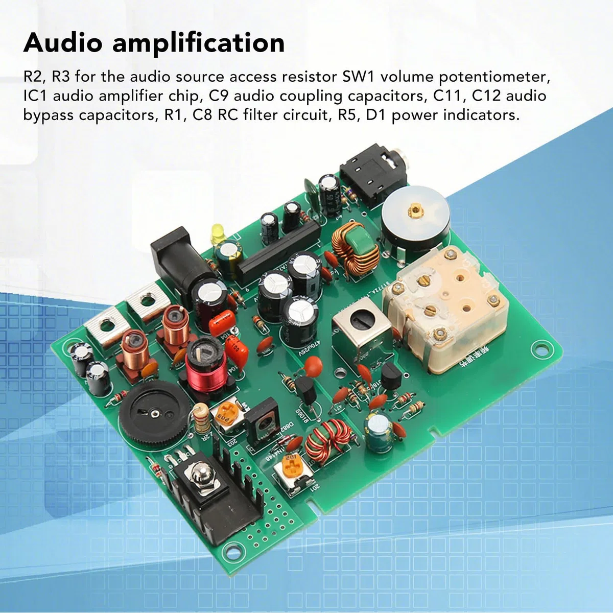 Kit de Transmisor de Media de Radio de 530-1600 KHZ, Transmisor Am Ajustable de 20 a 500 MW, Kit de Transmisor de Bricolaje para Experimentos Escolares