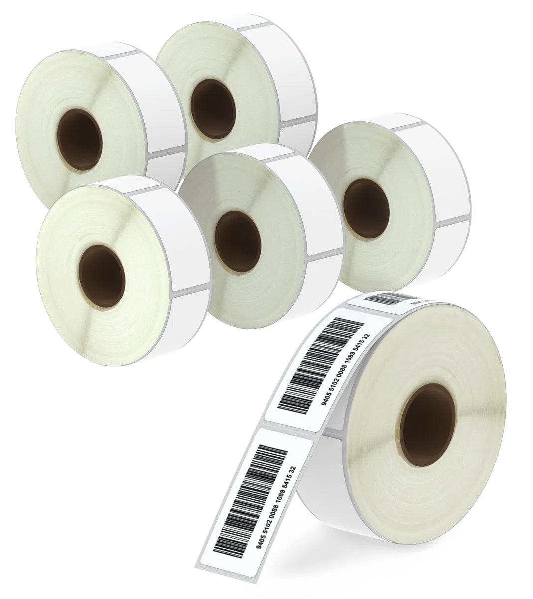 BETCKEY - 25mm x 51mm(1 in x 2 in) Perforadas Etiquetas Térmicas para Código y Dirección Compatible con impresoras Zebra y otras [6 Rollen/4500 Etiquetas]