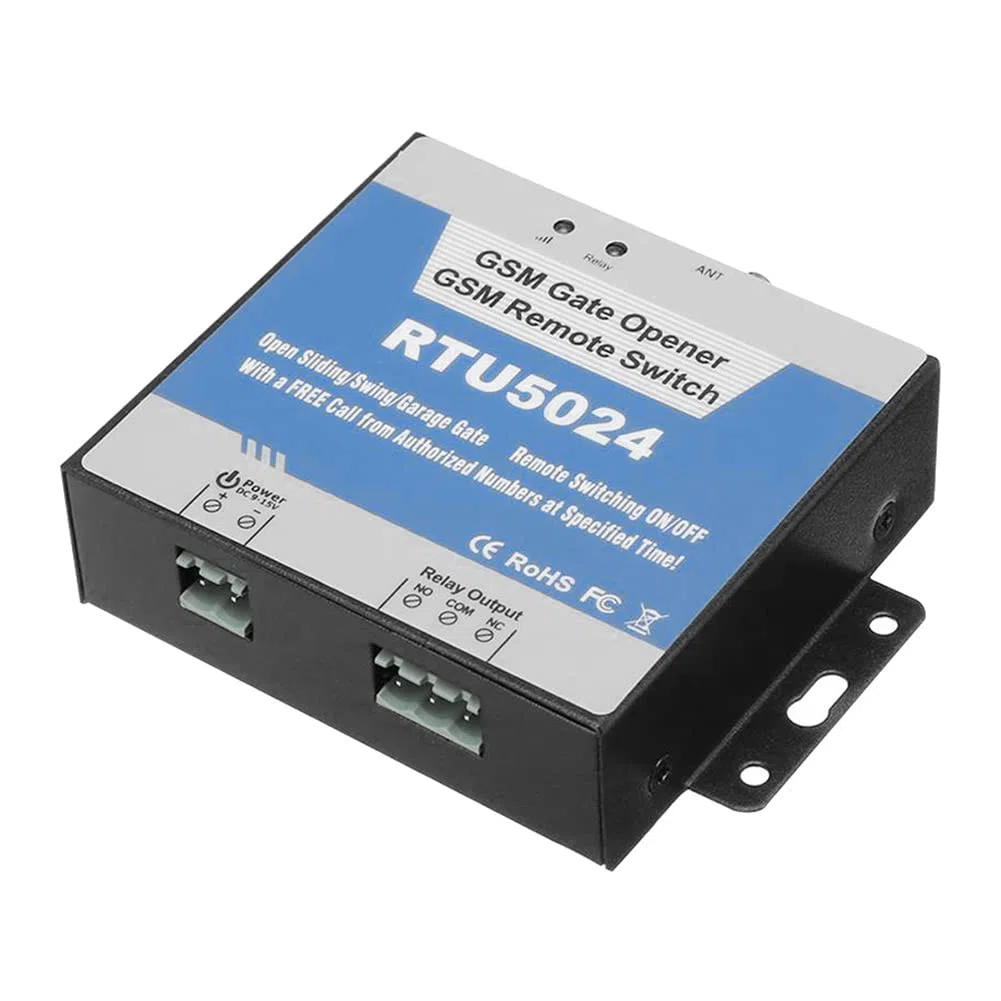 RTU5024 GSM Abridor de Puerta Interruptor de Relé Control Remoto InaláMbrico Acceso una Puerta Antena Larga 850/900/1800/1900MHz Abridor de Puerta