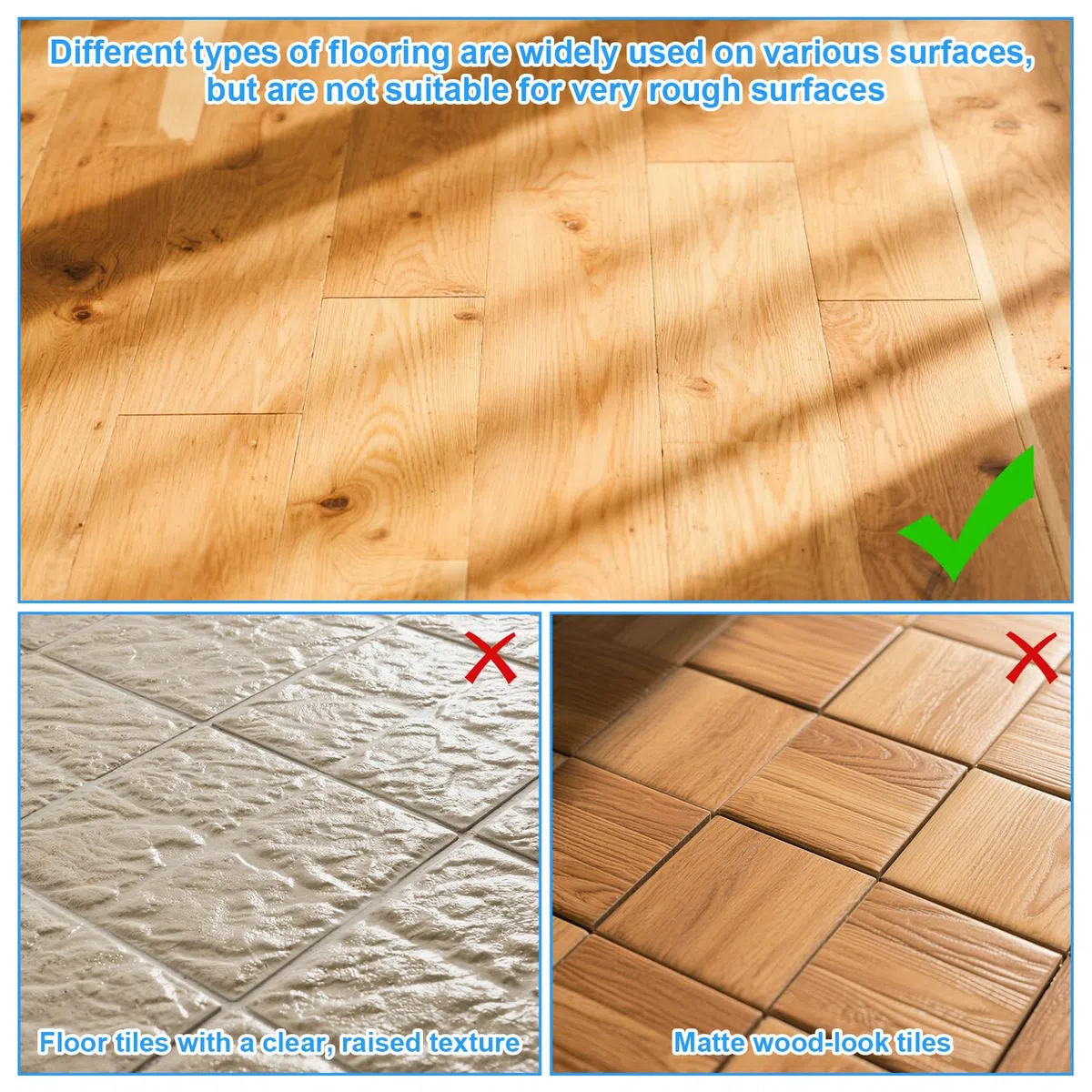 Herramienta para Reparar Juntas de Suelo, 11,8cm Resistente Ventosa Tablas con Almohadilla Adhesiva Nano Gel para Suelos Vinilo y Laminados Ideal Rellenar Juntas y Grietas en el Suelo